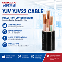 Câble d'alimentation ZR YJV U-1000 N2XY résistant aux flammes, faible émission de fumée, Zr Yjv 0.6/1kv, cuivre isolé XLPE, gaine en PVC