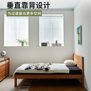 Kazama <b>Bed</b> Solid Wood Cherry Platform <b>Bed</b> 1.5M 1.8M Nordic Style <b>Space</b> <b>Saving</b> Master Bedroom <b>Bed</b> - Product Image 4