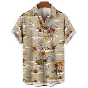 Polos Hawaianos de Verano para Hombre de Poliéster con Impresión 3D por Sublimación de Pieza Completa Personalizados al por Mayor - Product Image 4