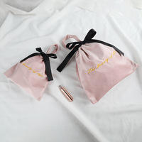 Sacs cadeaux en velours vert recyclables avec logo personnalisé, plus épais et doux, avec cordon de serrage, pour bijoux, montres, colliers, sac anti-poussière économique