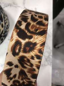 Leopard thương hiệu Jacquard dệt kim đàn hồi vải chất lượng cao spandex với 20mm 25mm chiều rộng quần áo cuộn đóng gói Mẫu Chứng Khoán - Product Image 4