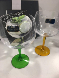 Venta al por <span class=keywords><strong>mayor</strong></span> logotipo personalizado de color rojo copa de vidrio de vino Globo y tónico gin gafas - Product Image 3