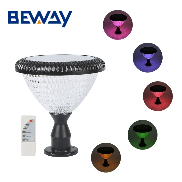 Classic Chinese Outdoor Waterproof IP65 Aluminium Housing Gate Solar Led Pillar Lamp