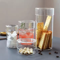 Pot à bonbons en céramique en gros avec couvercle en verre hermétique, conteneur de rangement moderne et écologique pour la cuisine et la décoration intérieure