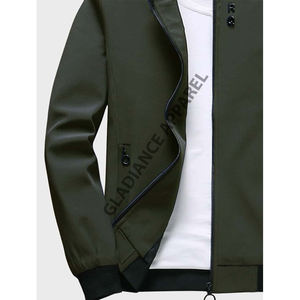 แจ็กเก็ตบอมเบอร์ผ้าไนลอนออกแบบโลโก้ได้ตามต้องการสำหรับผู้ชายแจ็คเก็ตนักบินสำหรับฤดูหนาว - Product Image 6