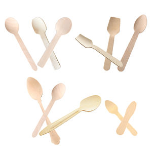 Espátula de madera desechable de estilo Vintage, cuchara de servicio de madera personalizada, Mini para fiesta, ecológica, 140mm, 160mm - Product Image 1