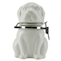 Pot à friandises pour chien en céramique, design européen, motif chiot dalmatien pompier, pour cadeau d'entreprise, accessoire de cuisine décoratif