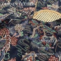 Tissu brocart de style chinois luxueux et nouveau, avec technique de tricotage et perles 3D, pour ensemble de robe Cheongsam