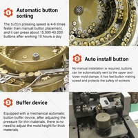 Jeans métal entièrement automatique 4 parties bouton pression bouton fixation Rivet presse à main Machine mâle femelle