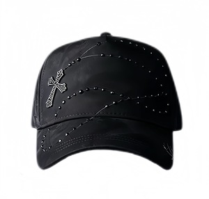 Vente en gros G5 Casquettes Barbas Originales Personnalisées 5 Panneaux Visière Large Fermeture à Boucle 100% Coton Terry Sad Boyz - Product Image 3
