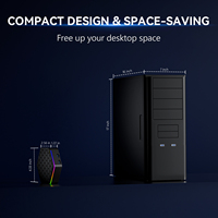 Nuevo Mini PC para Juegos con Procesador Intel N100 de Cuatro Núcleos y Servidor Industrial en Rack 1U con Windows XP/7/11, RAM DDR4, Almacenamiento SSD, Wi-Fi