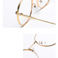 Gafas Ópticas Redondas Vintage para Mujer, Montura de Diseño Nuevo, Lentes Planas, Gafas Modernas para Mujer con Protección Anti-luz Azul
