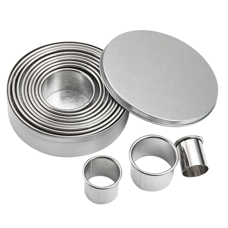 DUBENS 3-Piece Silver Leaf Chrysanthemum Cookie Cutters - Stainless Steel Fondant & Baking Tool