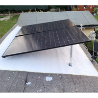 Supports de montage de panneaux solaires en aluminium Angle réglable Jambe avant Jambe arrière Toit plat Inclinaison Système de montage solaire 10KW