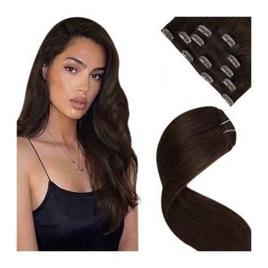 Extensiones de Cabello Remy Virgen Europeo de 22-24 Pulgadas, 100% Cabello Humano Liso, Doble Trama a Máquina, Aptas para Todos los Colores - Product Image 1