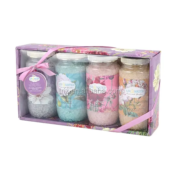 Лидер продаж, бесплатный образец, натуральная Ароматизированная соль для ванны, спа