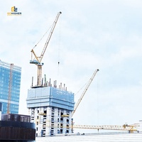 Chine-marque-tour-grue 20m construction luffing topkit topless grue tour 50 tons guangdong fabricant