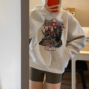 SASIOVERLXRD Sudadera con Capucha con Estampado Gráfico He Gui, Estilo Gótico Anime, Sudadera Negra Informal para Hombre y Mujer, Estilo Hip Hop - Product Image 2