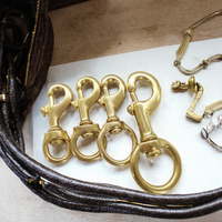 HORSE LOVE Classique 1 1/8" Crochets pivotants à ressort en laiton et mousquetons, accessoires de maroquinerie durables avec mousqueton en laiton massif