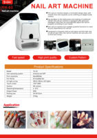 Mesin Printer Kuku Digital Otomatis Mini Yinghe YH-03 untuk Penggunaan Komersial, Printer Kuku 3D, Catu Daya Listrik, WiFi