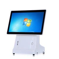 Nouveau 15 pouces écran tactile POS caisse enregistreuse Android POS Terminal Restaurant Point Système de vente Shop Windows/Android POS