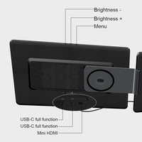 Extensor de Monitor Triple Portátil Plegable Ajustable de 15.6 Pulgadas IPS, Conexión de un Solo Cable para Todo Tipo de Laptops Tipo C