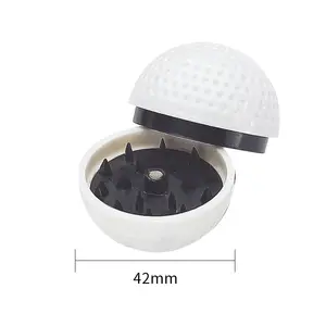 Dụng Cụ Mài Thảo Mộc Acrylic Màu Trắng Bóng Golf Thiết Kế Sáng Tạo Dụng Cụ Mài Hút Thuốc Mini 2 Phần 1.7 Inch Phụ Kiện Thuốc Lá