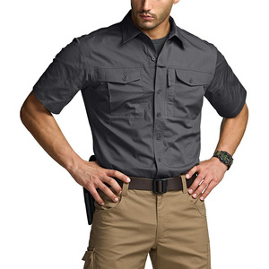 Camisas Tácticas de Manga Corta para Hombre DF 118 EDS, Deportes al Aire Libre, UPF 50+, Ripstop, Transpirables, con Botones - Product Image 2