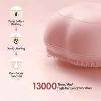 Brosse nettoyante faciale sonique rotative à billes magnétiques, étanche IPX6, en silicone, pour un nettoyage en profondeur des pores et un massage du visage