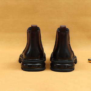 Nuevos botines de cuero genuino para hombre, lavables, con suela Goodyear, estilo retro, Amekaki, calzado de trabajo con cordones. - Product Image 6