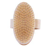 Brosse de corps de bain de gommage de douche en bois de vente chaude avec des poils de sanglier