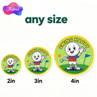 Pegatinas de Golf Personalizadas de PVC para Uso en Exteriores, Pegatinas Troqueladas Resistentes a los Rayos UV, Duraderas e Impermeables para Promociones de Clubes