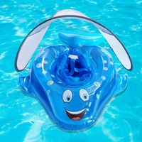 Bouée de piscine gonflable pour enfant avec protection solaire, en PVC écologique certifié EN25649, épaisseur 0,35 mm, tailles S/M/L