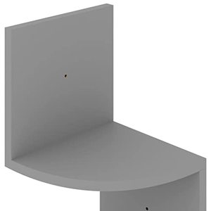 Living Room 48.4 Inch Tall Space-saving Wood Wall Mounted Display Unit Modern <strong>Grey</strong> <strong>Corner</strong> <strong>Shelf</strong> - Product Image 6