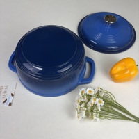 Cocotte en fonte émaillée antiadhésive, compatible gaz et induction, pour cuisson au four