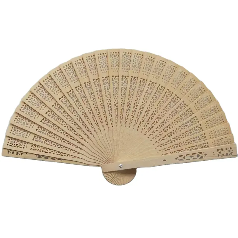 Factory wedding invitation hand fans with custom logo wooden handfan hot sale