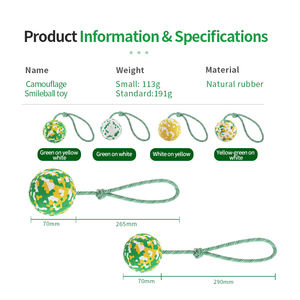 Giocattolo interattivo della palla di rimbalzo del cane di gomma con la palla del giocattolo di addestramento del cane dell'animale domestico della corda per il giocattolo aggressivo di masticazione del cane - Product Image 4