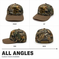 Gorra de Béisbol Estructurada de 6 Paneles con Camuflaje, Logotipo Bordado en 3D, Visera Precurvada, Gorra Táctica de Caza para Exteriores para Hombre