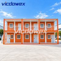 VICDOWEX Bâtiment de bureau conteneurisé contemporain à deux étages avec couloir pour projets de construction et usage en entrepôt