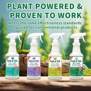 Spray anti-puces et anti-tiques à base de plantes 250 ml, multi-parfums, infusé aux <span class=keywords><strong>huiles</strong></span> <span class=keywords><strong>essentielles</strong></span>, pour chiens et chats de tous âges, produit de nettoyage et de toilettage pour animaux de compagnie - Product Image 1