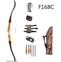 Arc recurve Junxing Archery F154 avec poignée en bois de 54 pouces, vente flash