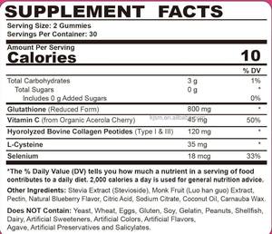 Gommes au glutathion avec vitamine C et sélénium-Supplément antioxydant d'absorption ultime pour anti-âge et boost de L-cystéine - Product Image 3