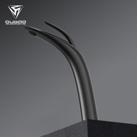 Robinet de lavabo en laiton gris anthracite de haute qualité, monotrou, eau chaude et froide, pour salle de bain