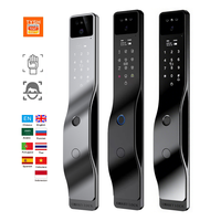 Serrure de porte intelligente TYSH Ai Tuya avec reconnaissance biométrique automatique, carte RFID, application Wifi, combinaison de reconnaissance faciale 3D, empreinte digitale, caméra