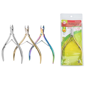 En stock, vente en gros, coupe-cuticules D501 en acier inoxydable plaqué argent et or, pour l'élimination des cuticules des doigts et des <span class=keywords><strong>ongles</strong></span>, ouverture large - Product Image 1
