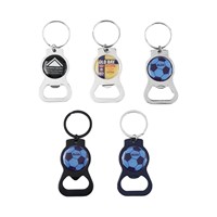 Ouvre-bouteille portable en alliage de zinc plaqué argent, thème football, design tendance, pour le camping en plein air, cadeau