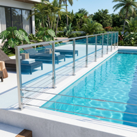 Système de garde-corps en câble en verre trempé laminé sur mesure et en acier inoxydable 316 pour balcon, terrasse, clôture de piscine