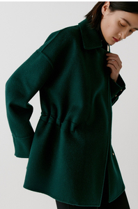 Len Mềm Sexy Pha Trộn Dệt Kim Người Phụ Nữ Màu Trắng Polyester Phải Đối Mặt Với Quần Áo Mới Thiết Kế Blazer Hot Bán Len Áo Khoác Của Phụ Nữ Len Lông - Product Image 5