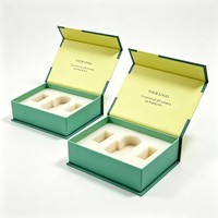 Boîte d'emballage personnalisée recyclable à fermeture magnétique de haute qualité avec doublure pour cosmétiques, produits de soin de la peau, huiles essentielles, lotions, boîte en papier
