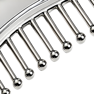 KINWONG Massaggiatore per Cuoio Capelluto in Metallo con Testa a Sfera, Finitura a Specchio, Spazzola per Massaggio alla Testa, Circolazione Sanguigna, Rilassamento, OEM, Ingrosso - Product Image 4